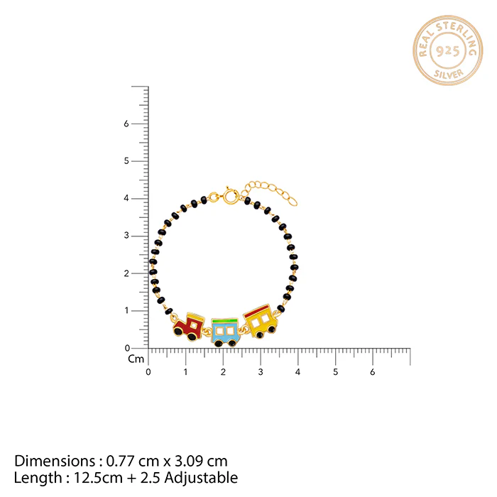 Golden Choo Choo Train Infant Bracelet (0-18 months) - Image 4