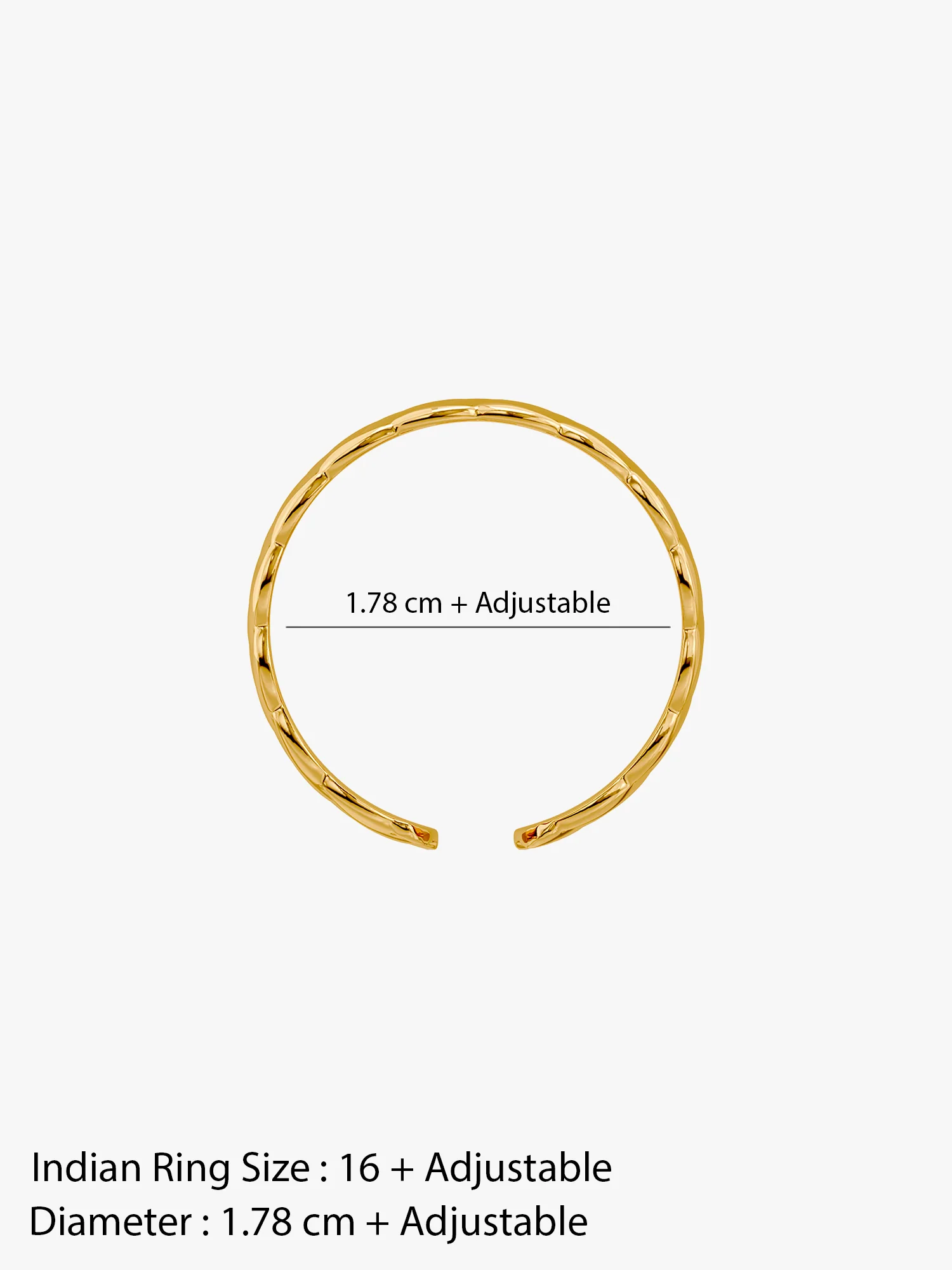 No Filter Gold Plated Ring (Size 16) - Image 6