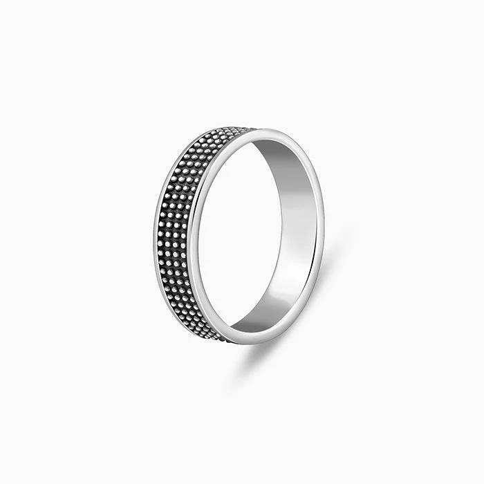 Oxidised Silver Alpha Ring For Him - Image 4