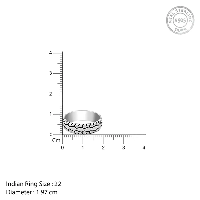 Oxidised Silver Classic Wonder Ring For Him - Image 5