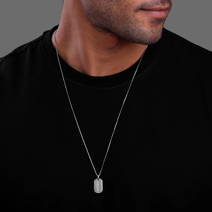 Oxidised Silver Everlasting Pendant With Box Chain - Image 3