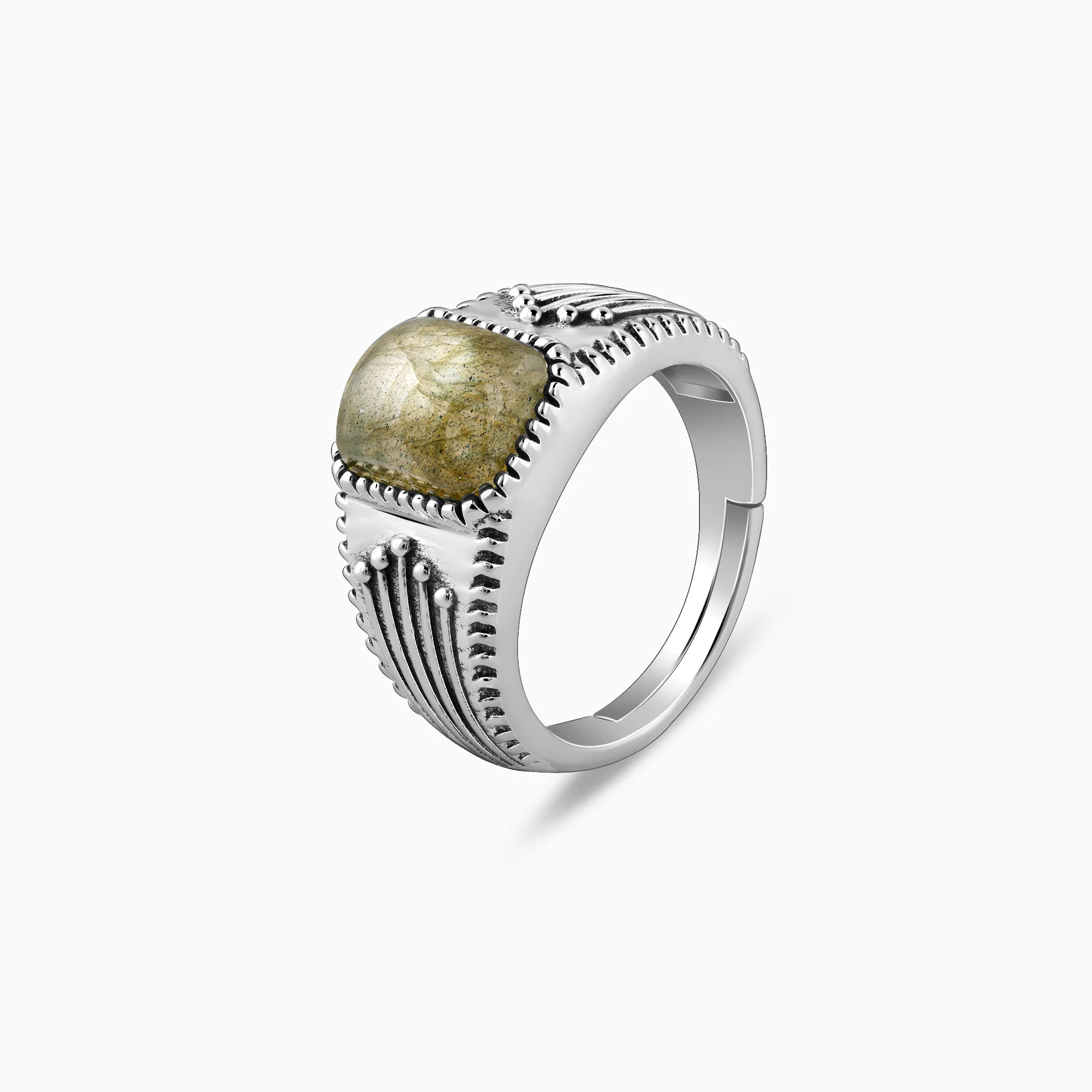 Oxidised Silver Heritage Ring For Him - Image 4
