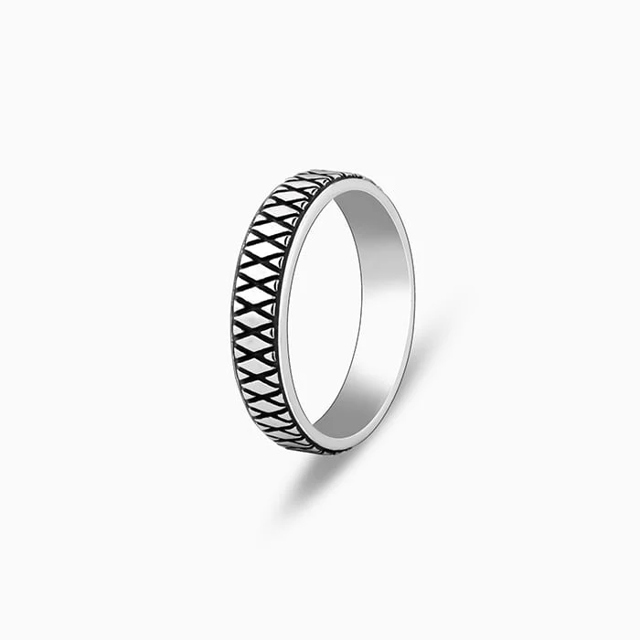 Oxidised Silver Knight's Desire Ring For Him - Image 4