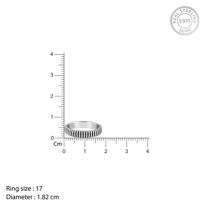Oxidised Silver Modest Leader Ring For Him - Image 5