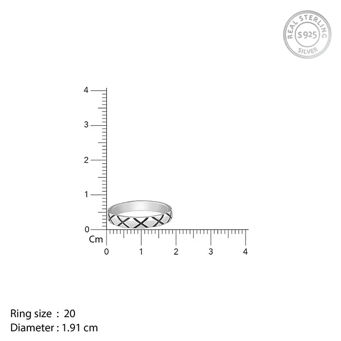 Oxidised Silver Rider Edge Ring For Him - Image 6