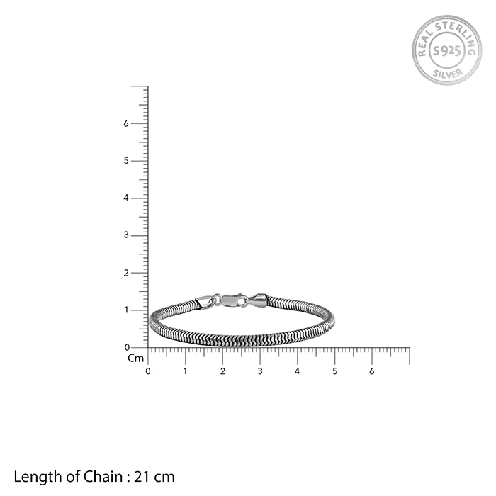 Oxidised Silver Serpentina Bracelet For Him - Image 4