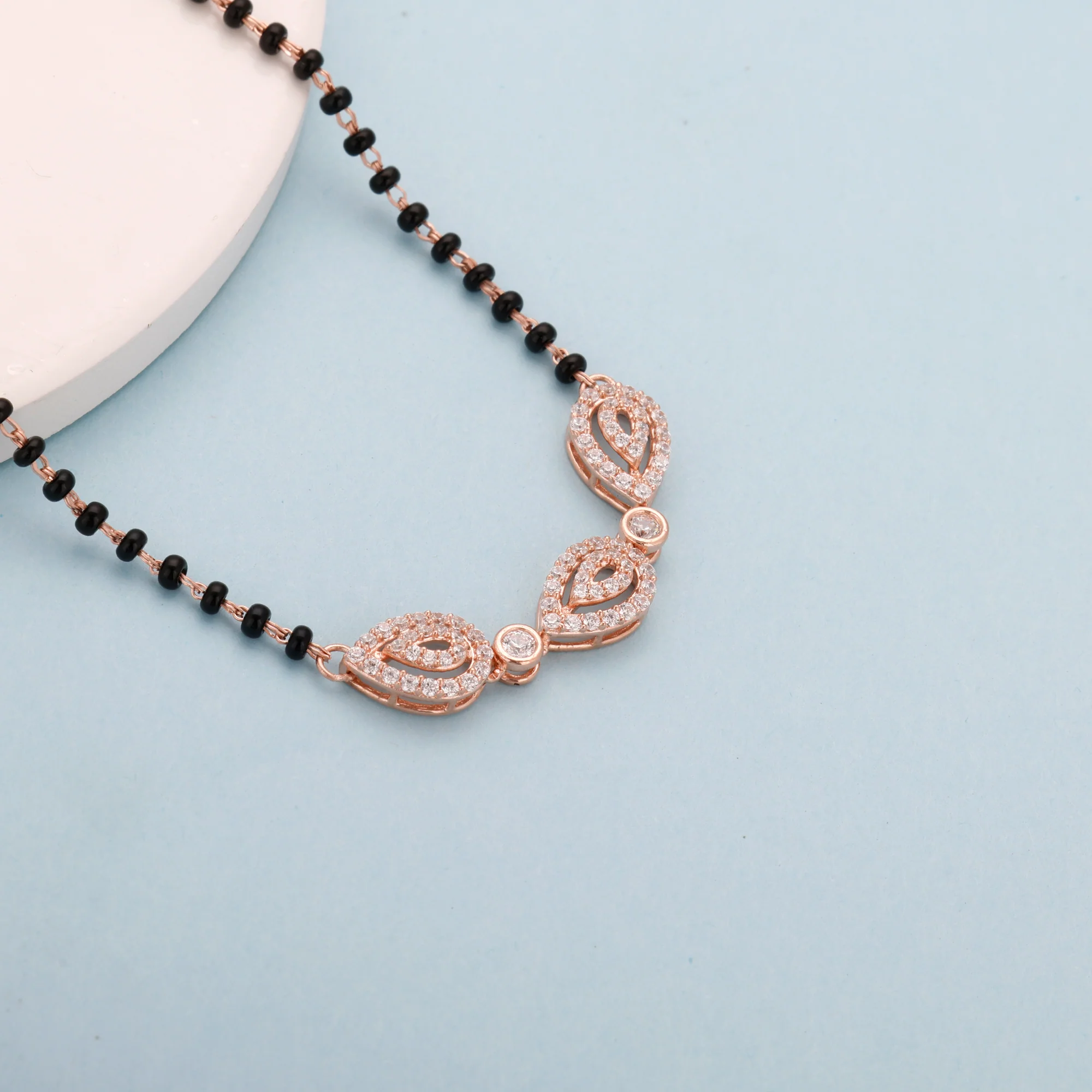 Rose Gold Love of Pears Mangalsutra - Image 2
