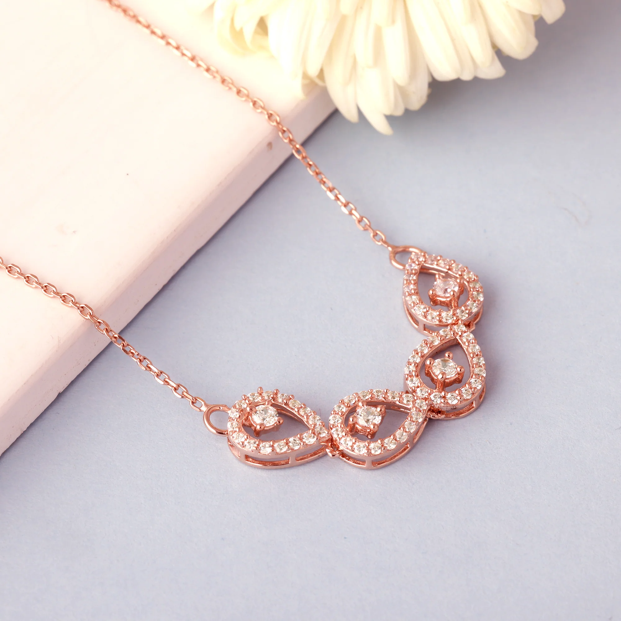Rose Gold Peary Love Necklace - Image 2