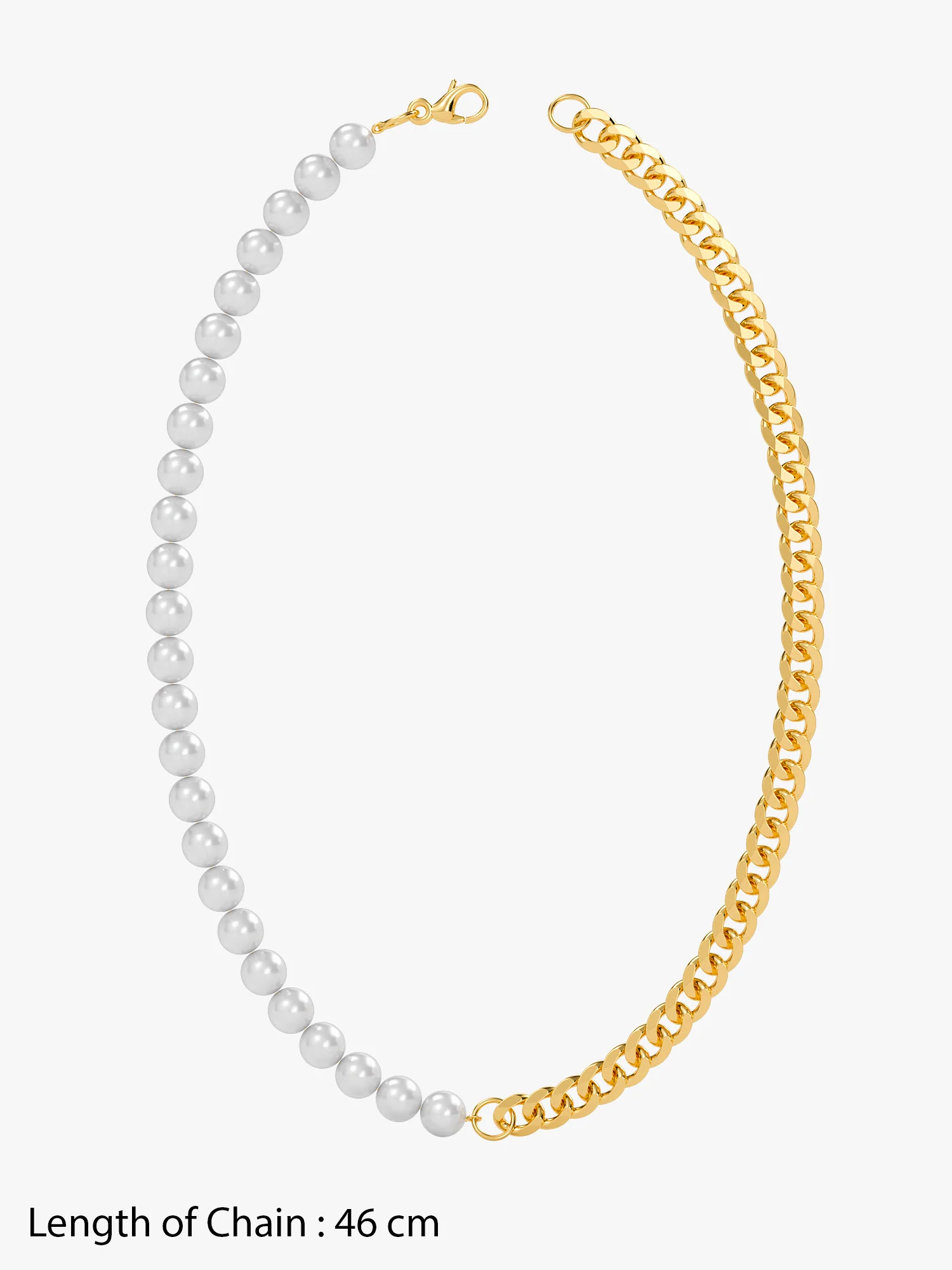 Pearl Layer Love Gold Plated Necklace - Image 5