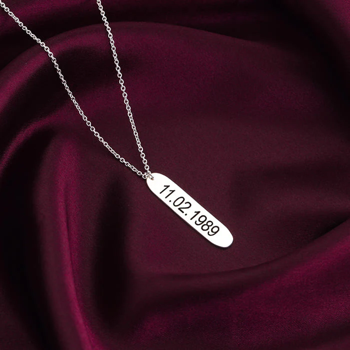 Personalised Silver Charming Two Sided Necklace - Image 3