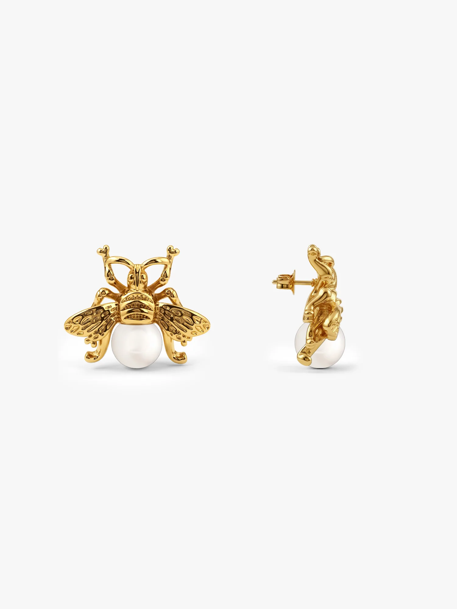 Petal Core Gold Plated Studs Earrings - Image 5