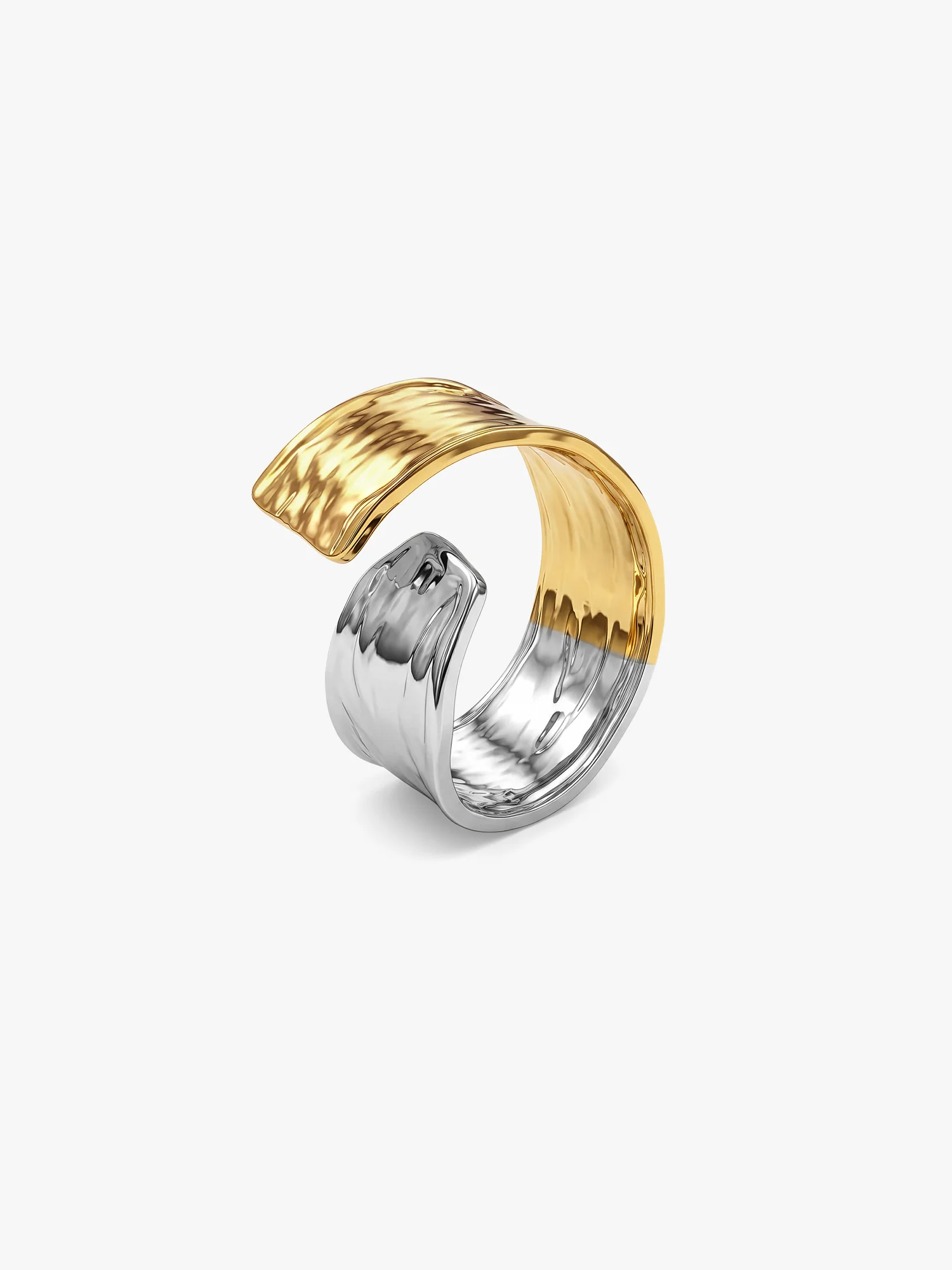 Raw Edge Dual Tone Ring (Size 17) - Image 4