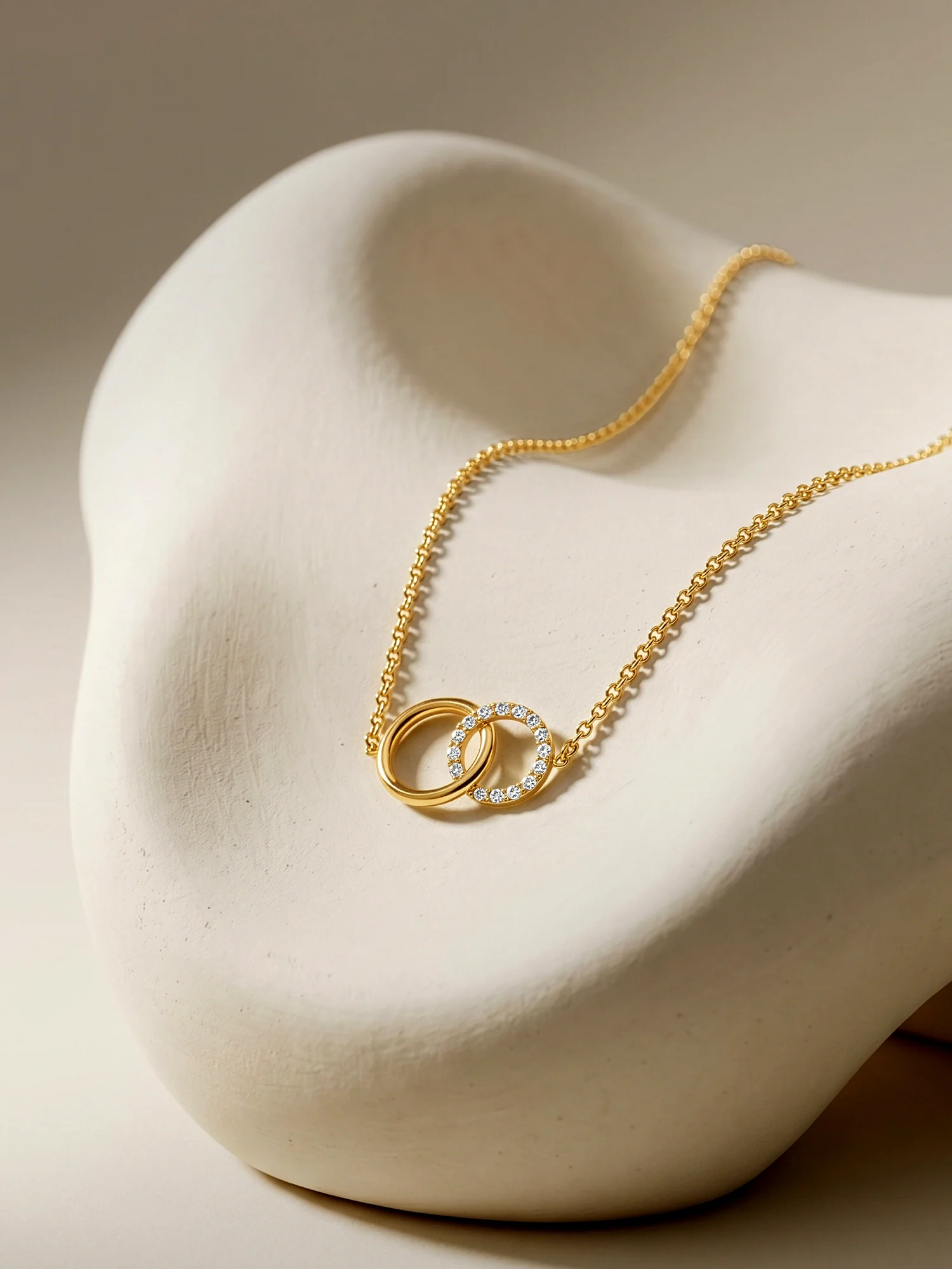 Rebel Loop Gold Plated Necklace - Image 2