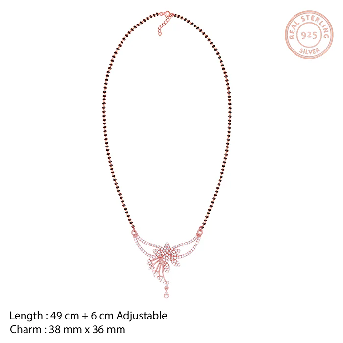 Rose Gold Floral Love Bond Mangalsutra - Image 5