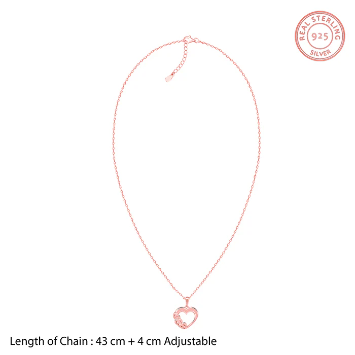 Rose Gold All Hearts Pendant With Link Chain - Image 6