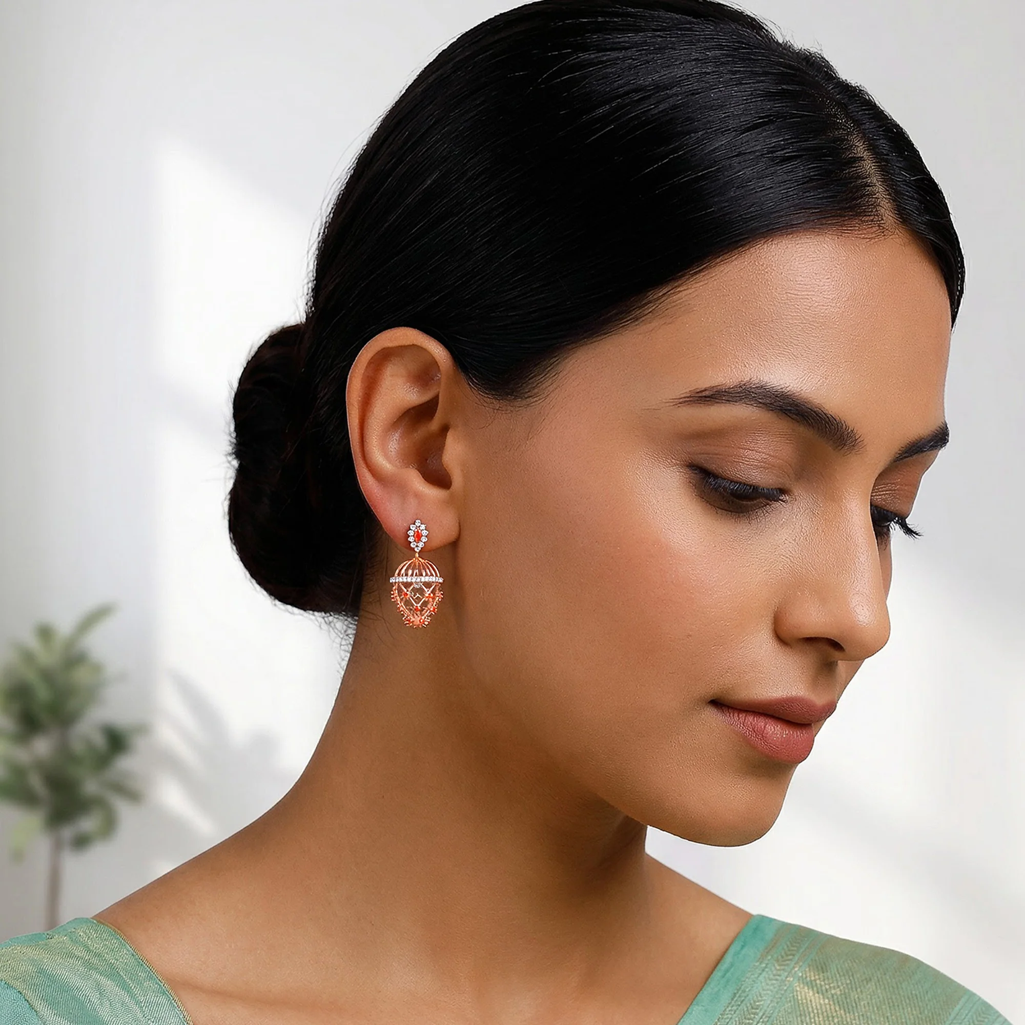 Rose Gold Amaterasu Earrings - Image 3
