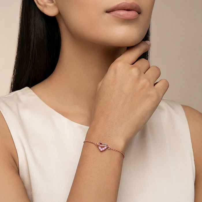 Rose Gold Amora Drop Bracelet - Image 3