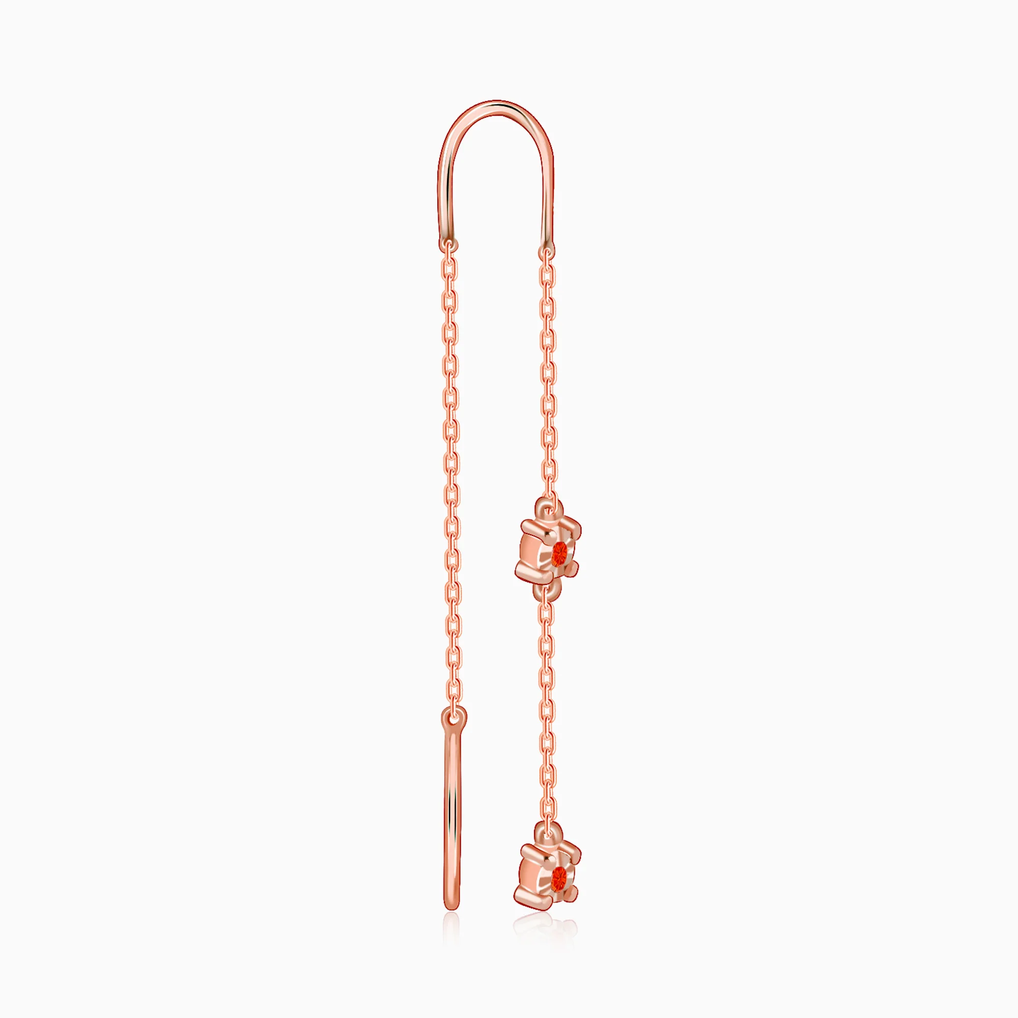 Rose Gold Arinniti Sui Dhaga Earrings - Image 4
