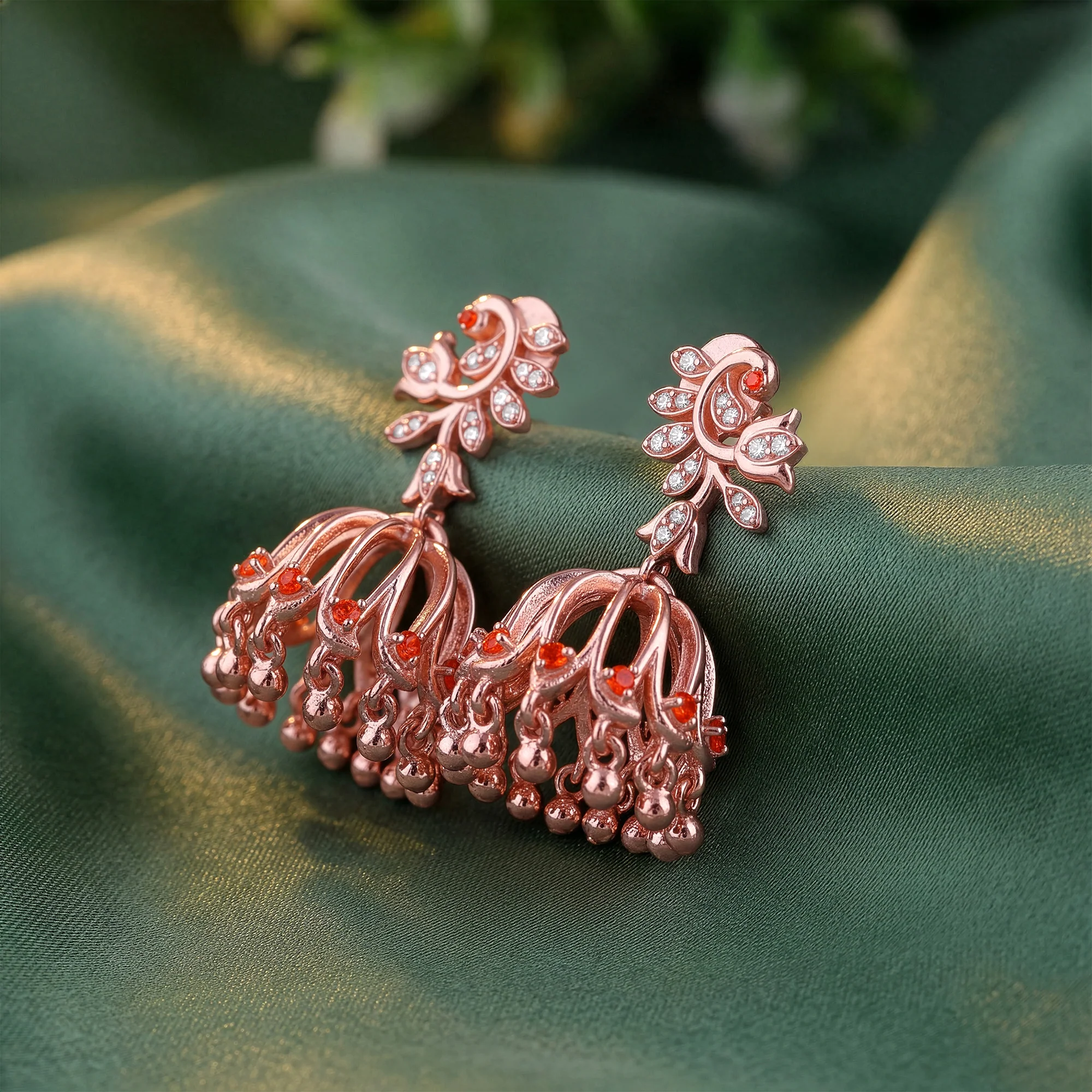 Rose Gold Ataecina Jhumki - Image 2