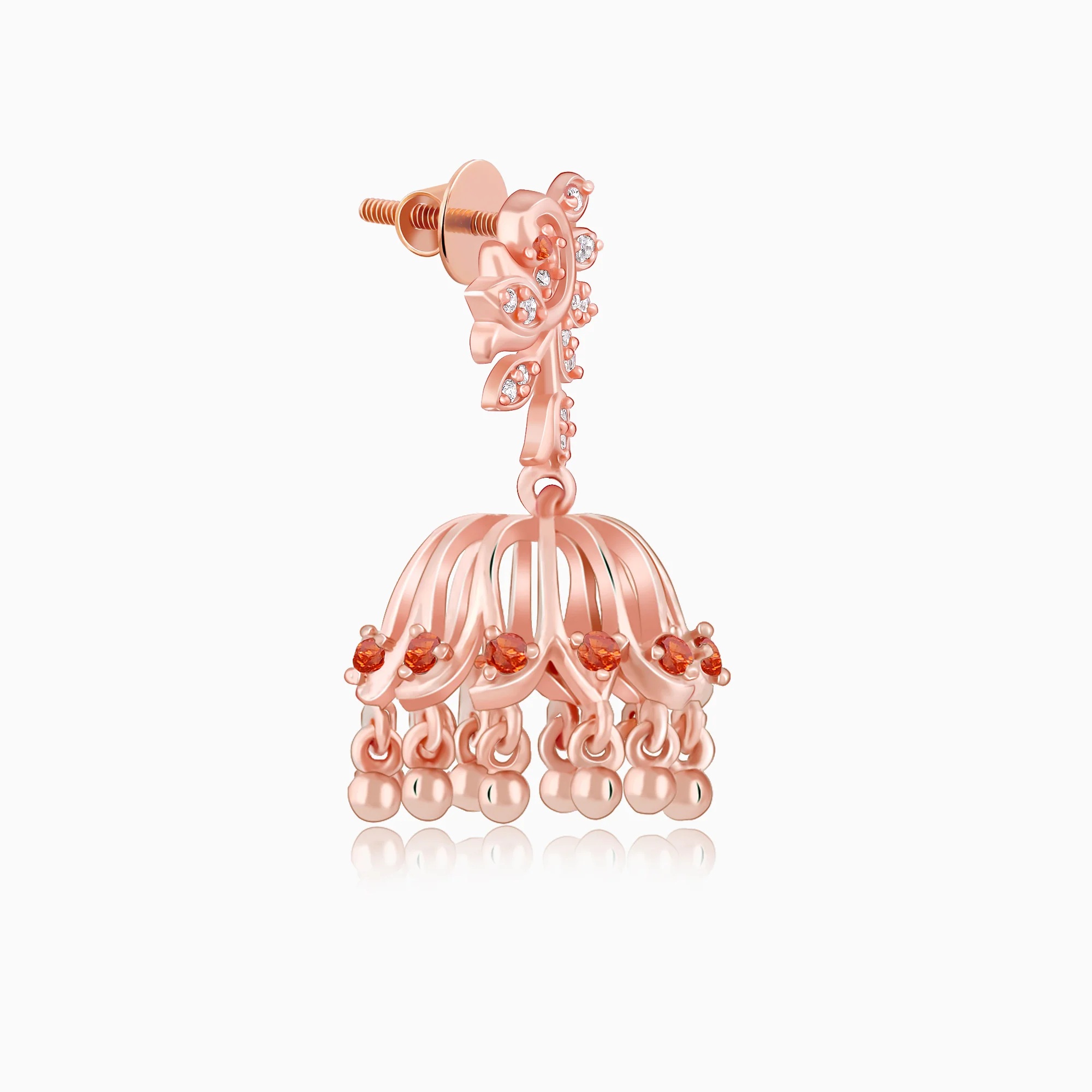 Rose Gold Ataecina Jhumki - Image 4
