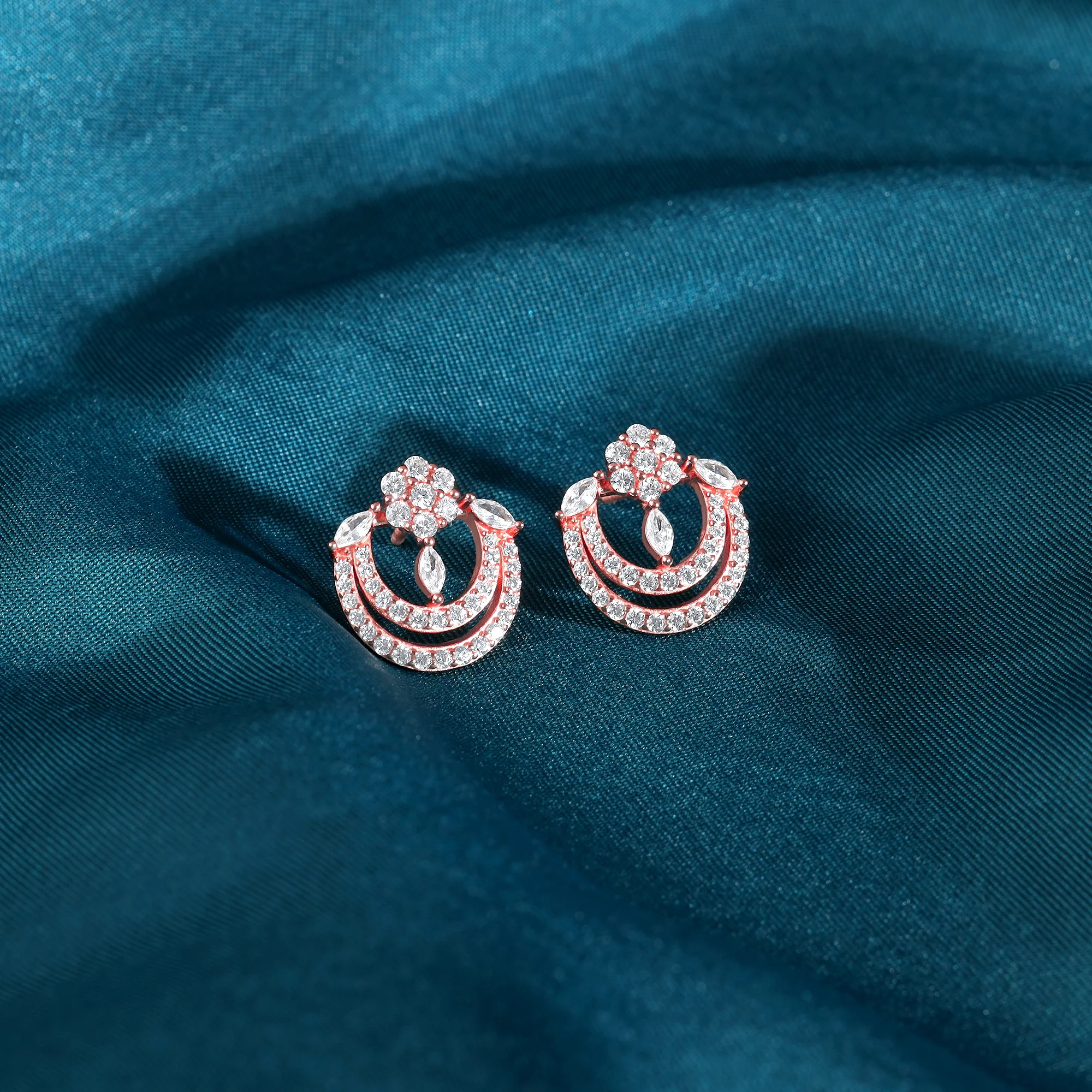 Rose Gold Audrey Earrings - Image 2