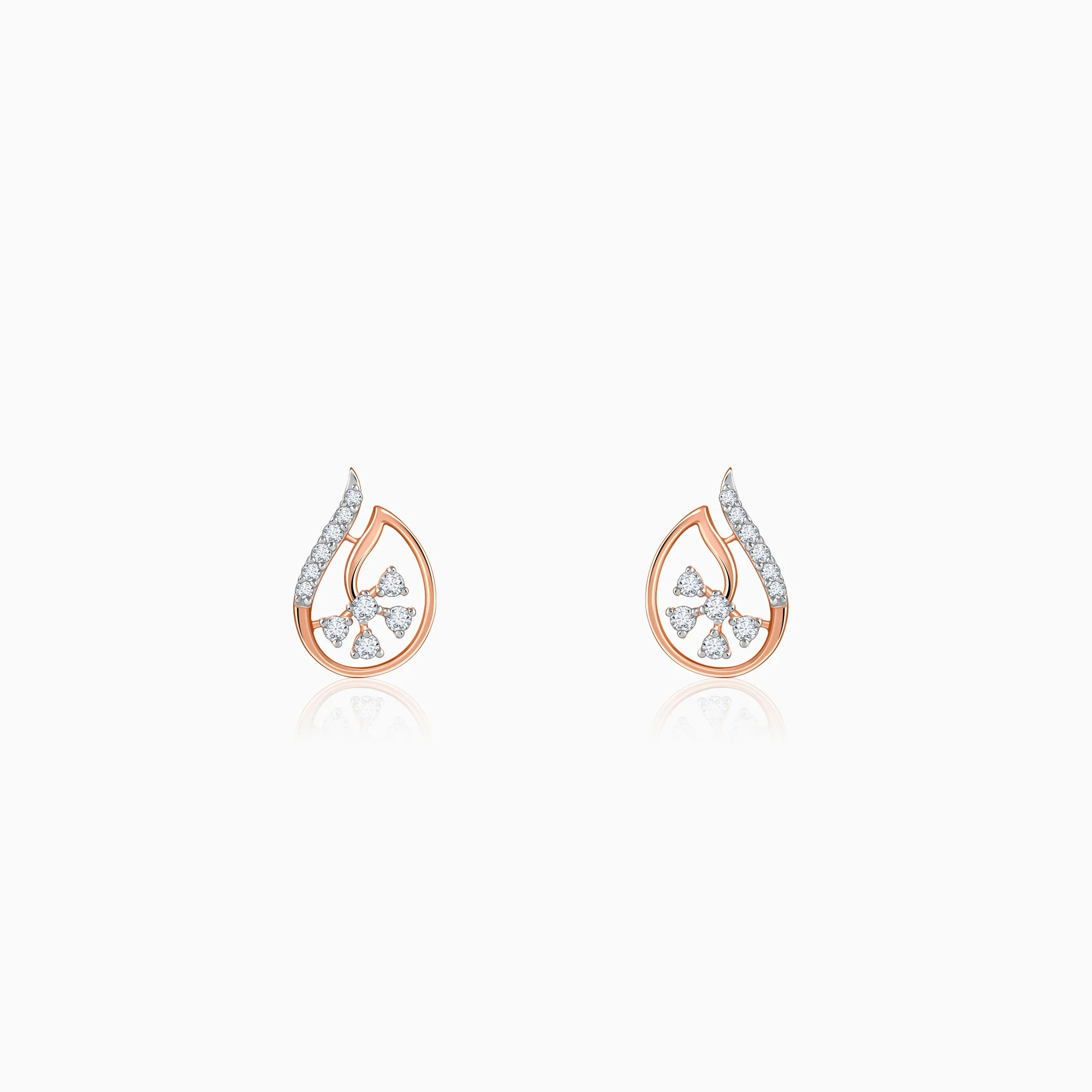 Rose Gold Aurelia Blossom Lab Grown Diamond Earrings