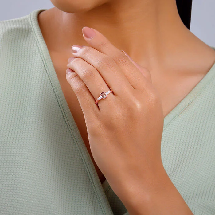 Rose Gold Bar of Beauty Ring - Image 3