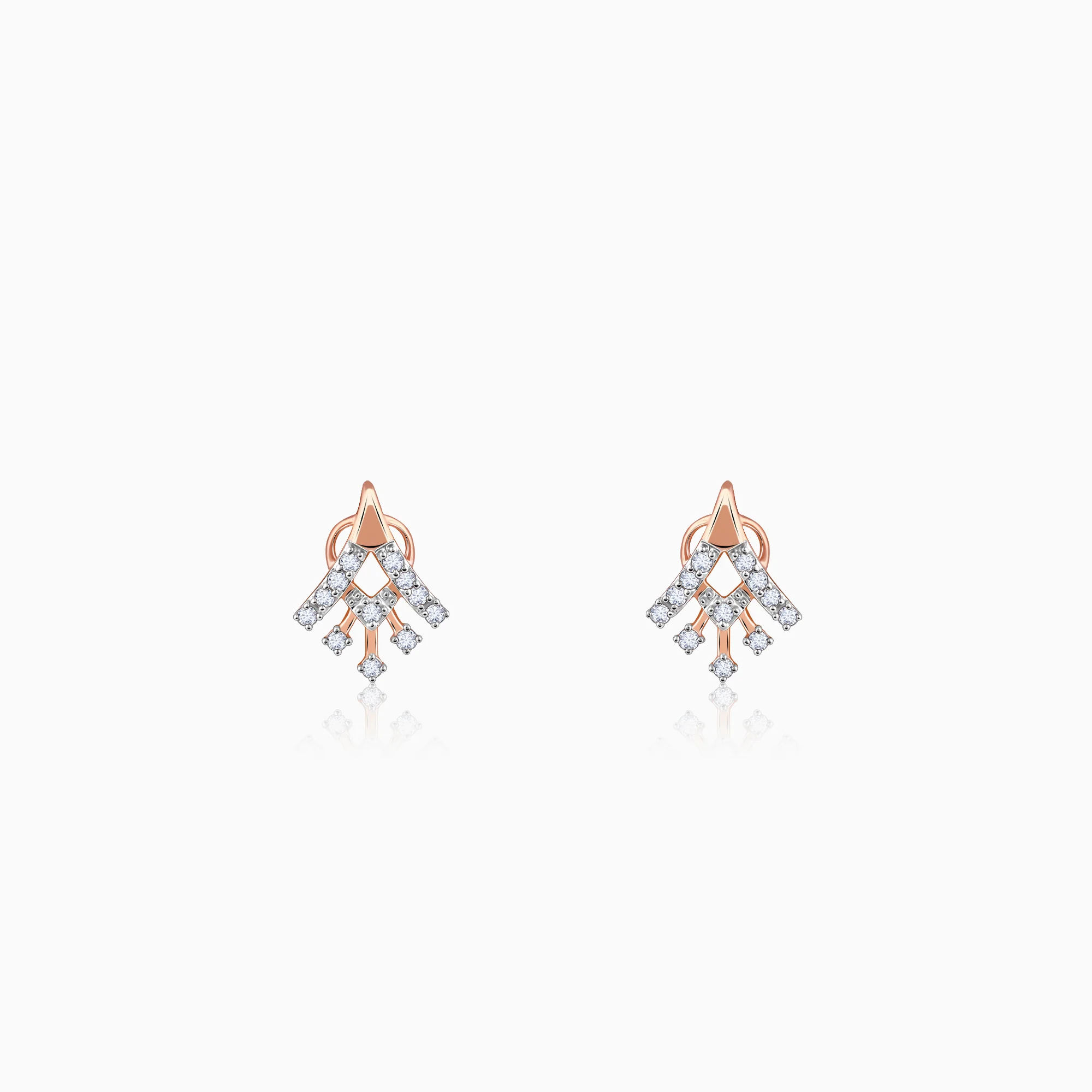 Rose Gold Benignant Diamond Earrings