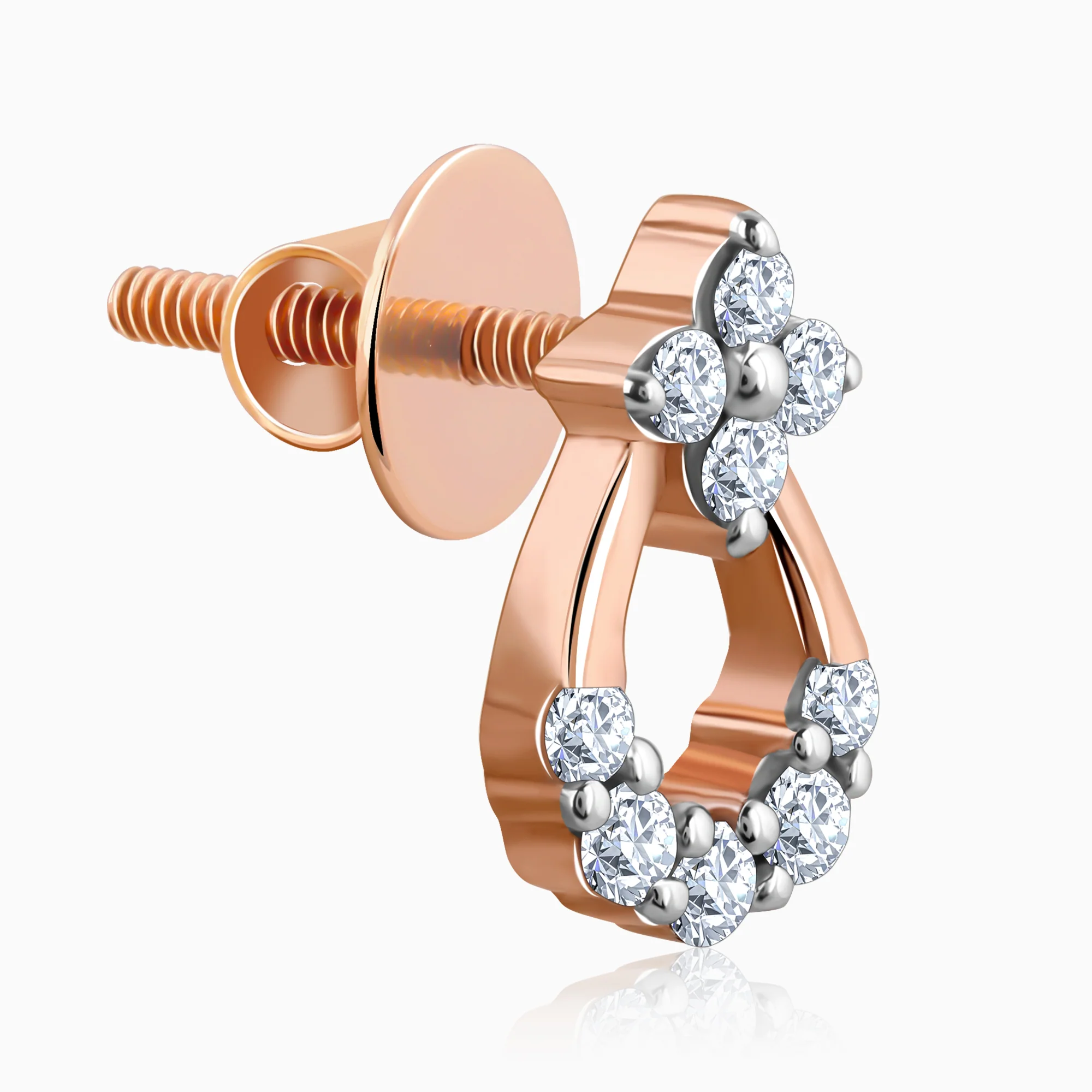Rose Gold Blissful Dreams Diamond Earrings - Image 4