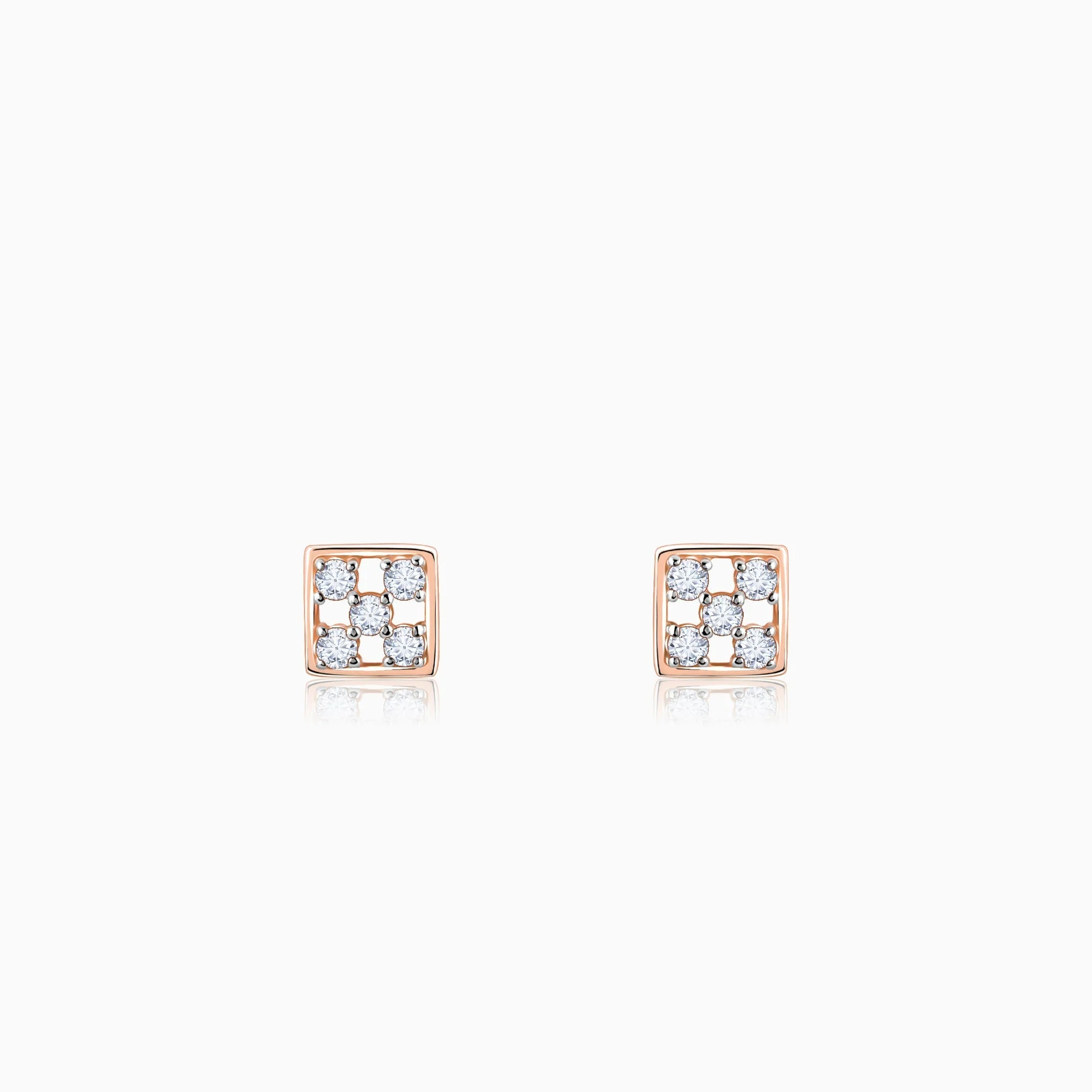 Rose Gold Blissful Moments Diamond Studs