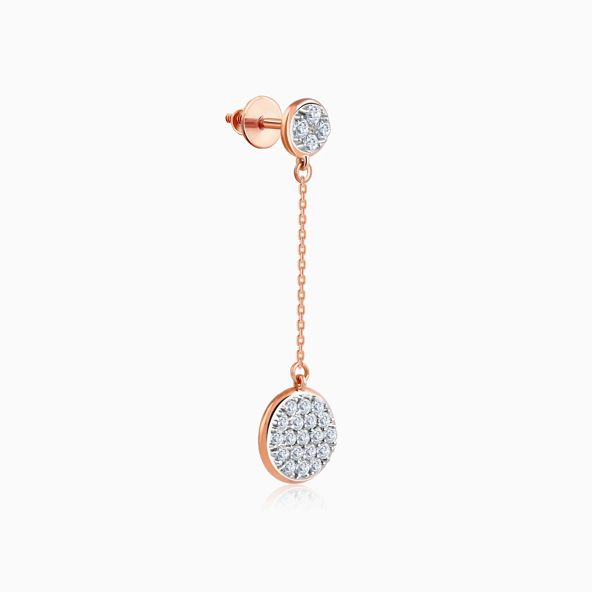 Rose Gold Blooming Lab Grown Diamond Earrings - Image 4