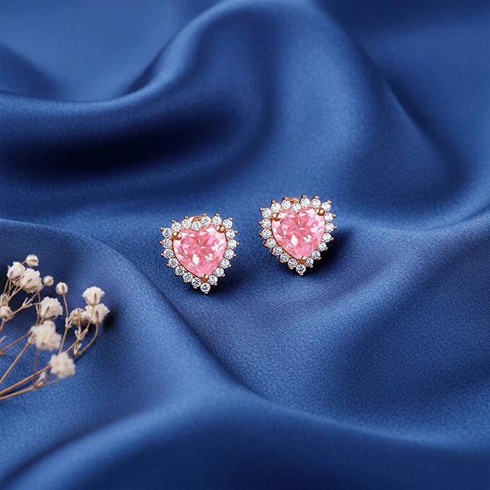 Rose Gold Blush Vows Earrings - Image 2