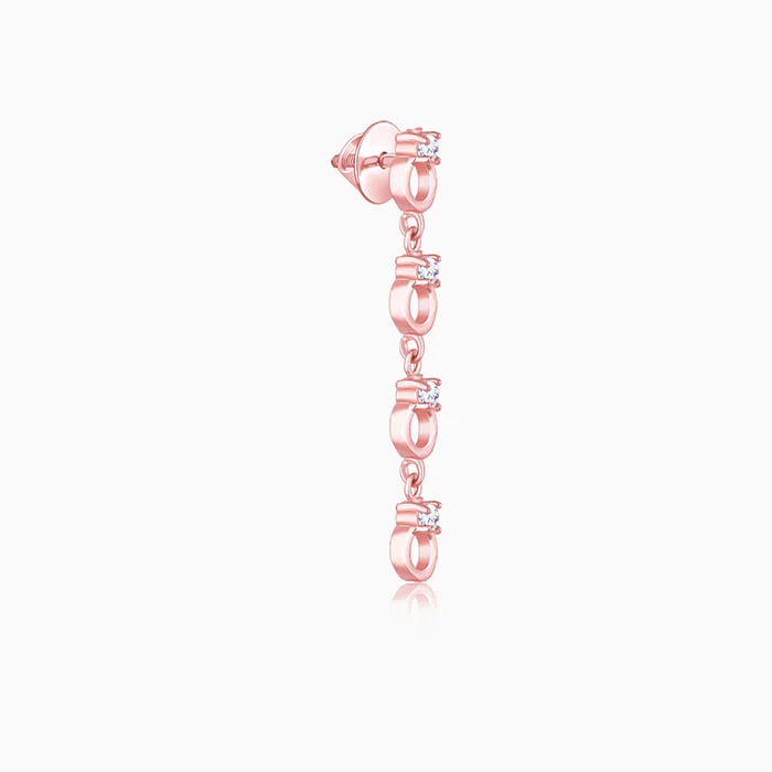 Rose Gold Bridal Blush Earrings - Image 4