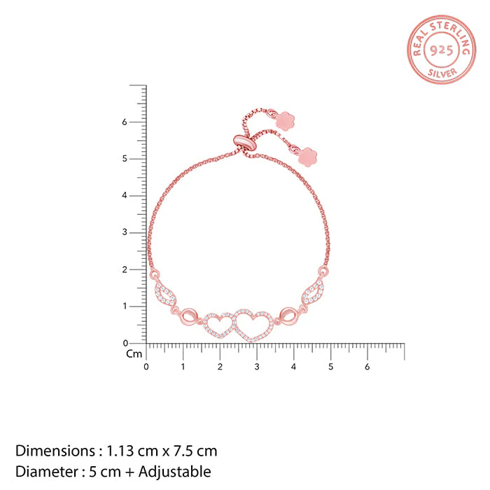 Rose Gold Bright Heart Bracelet - Image 4