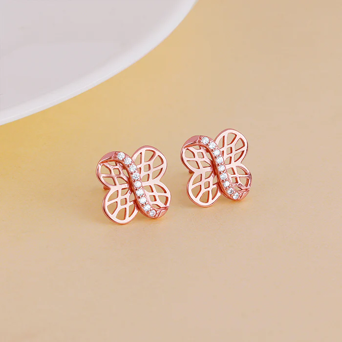 Rose Gold Buttercup Filigree Earrings - Image 2