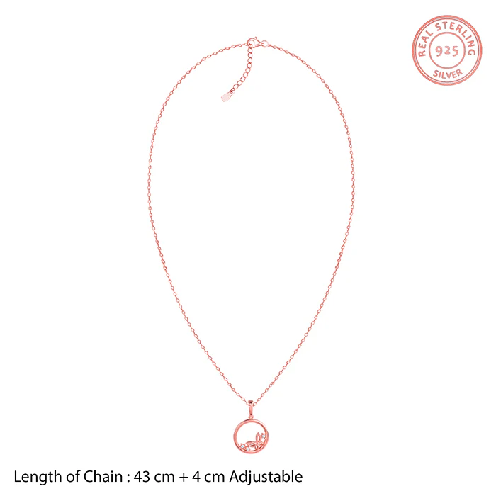 Rose Gold Butterfly Pendant with Link Chain - Image 6