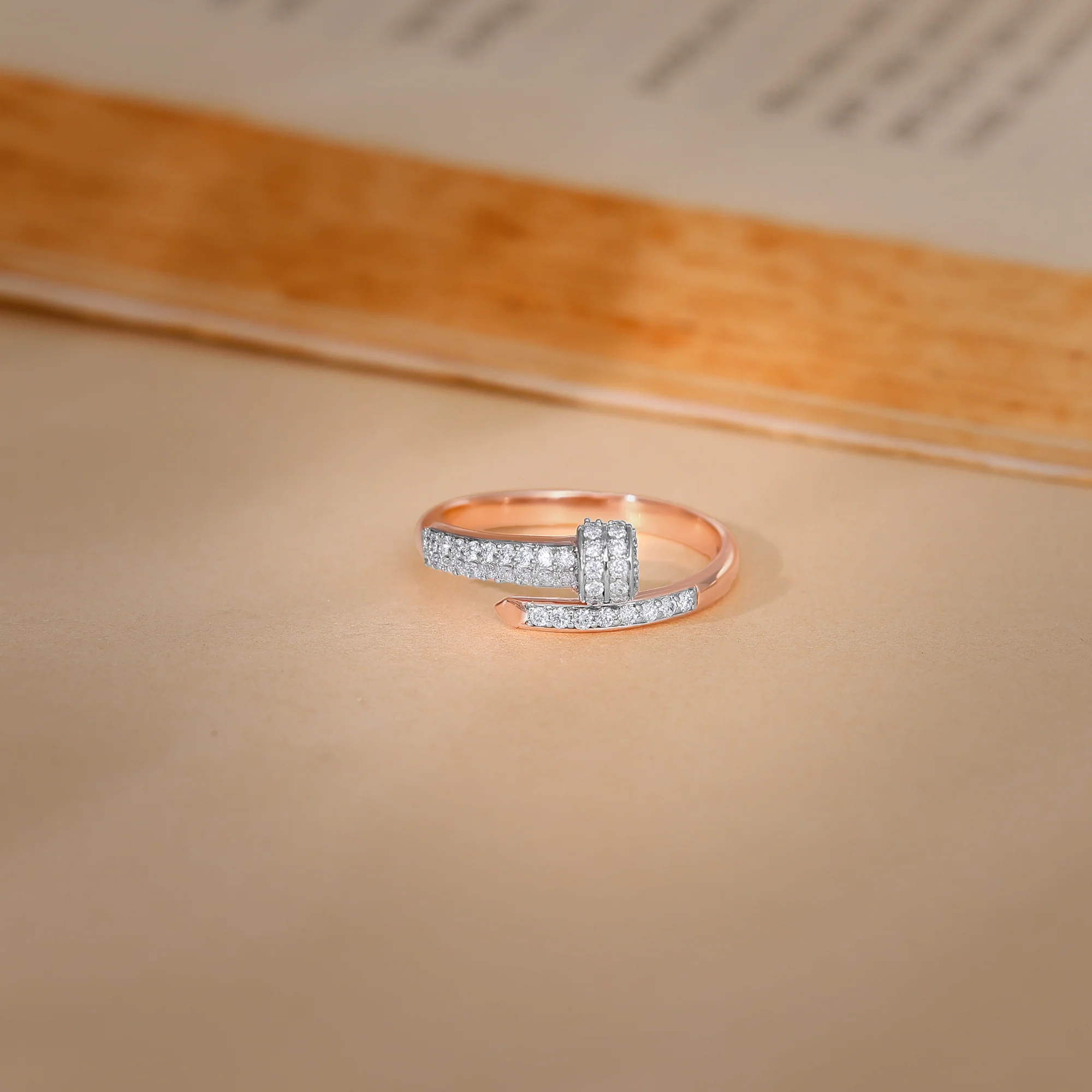 Rose Gold Celestial Whimsy Diamond Ring - Image 2