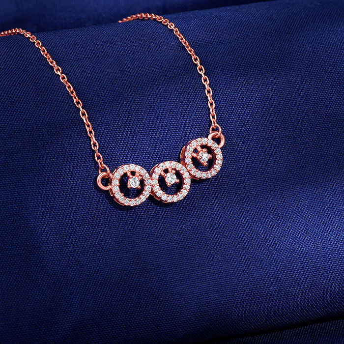 Rose Gold Circular Grace Necklace - Image 2