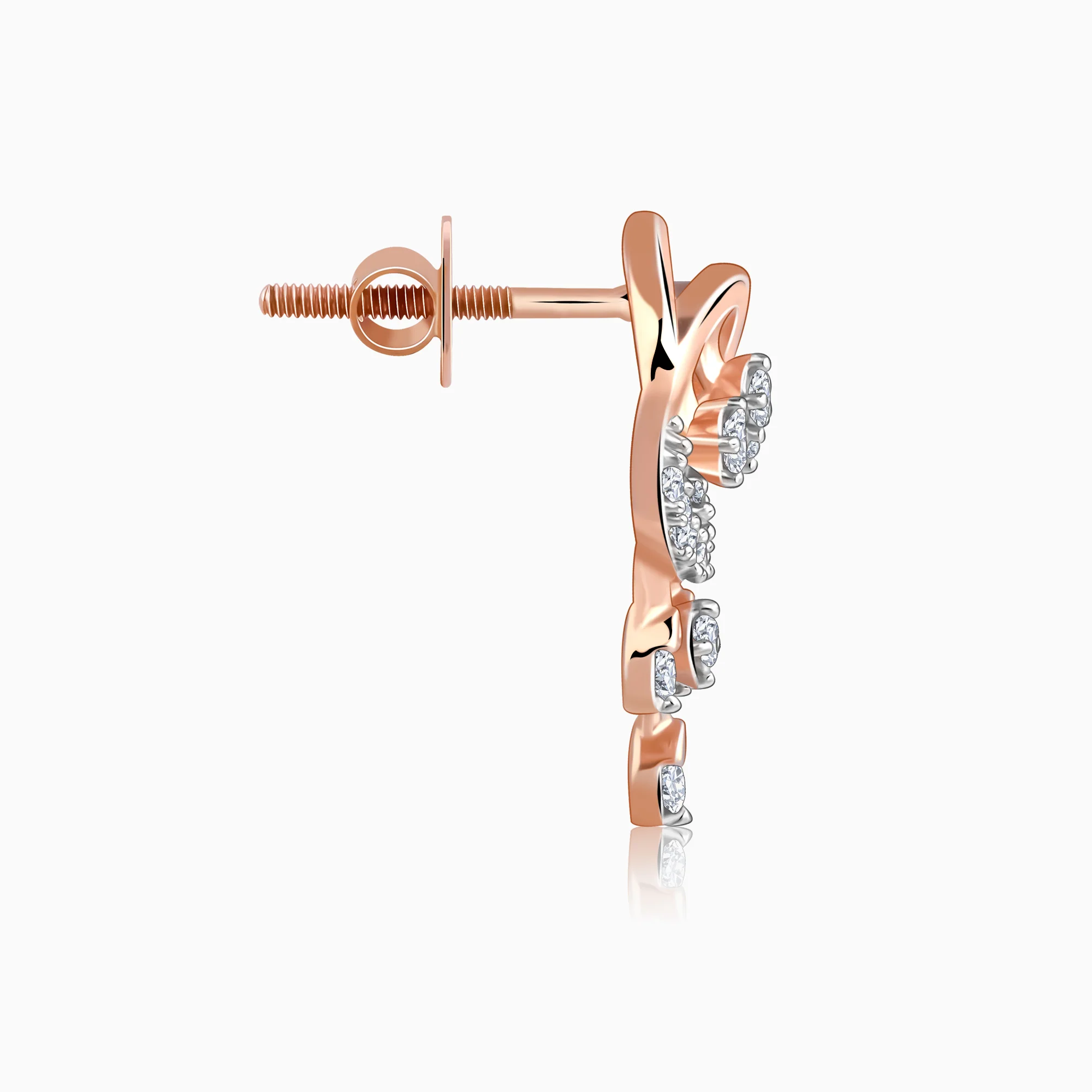 Rose Gold Classic Orb Lab Grown Diamond Earrings - Image 5