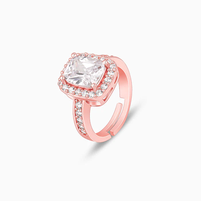 Rose Gold Classic Solitaire Ring - Image 8