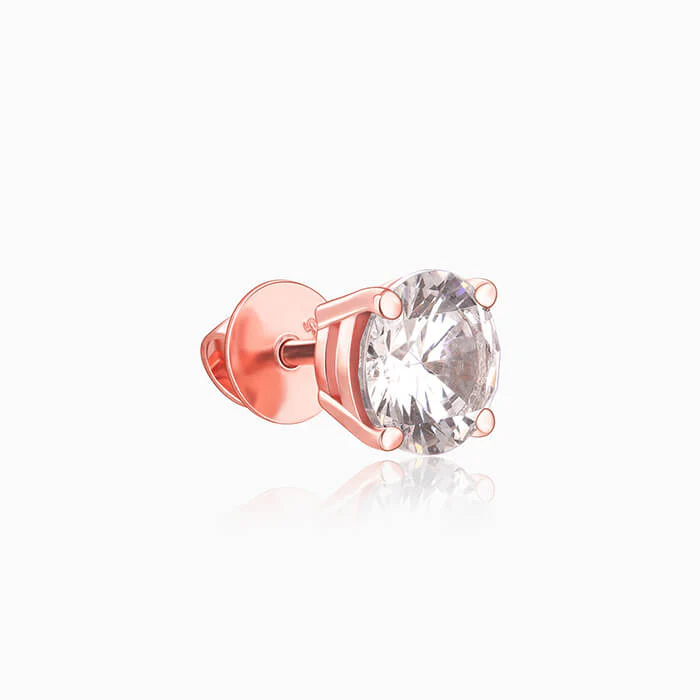 Rose Gold Classic Zircon Earrings - Image 4