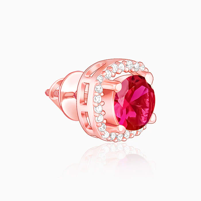 Rose Gold Classy Pink Earrings - Image 4