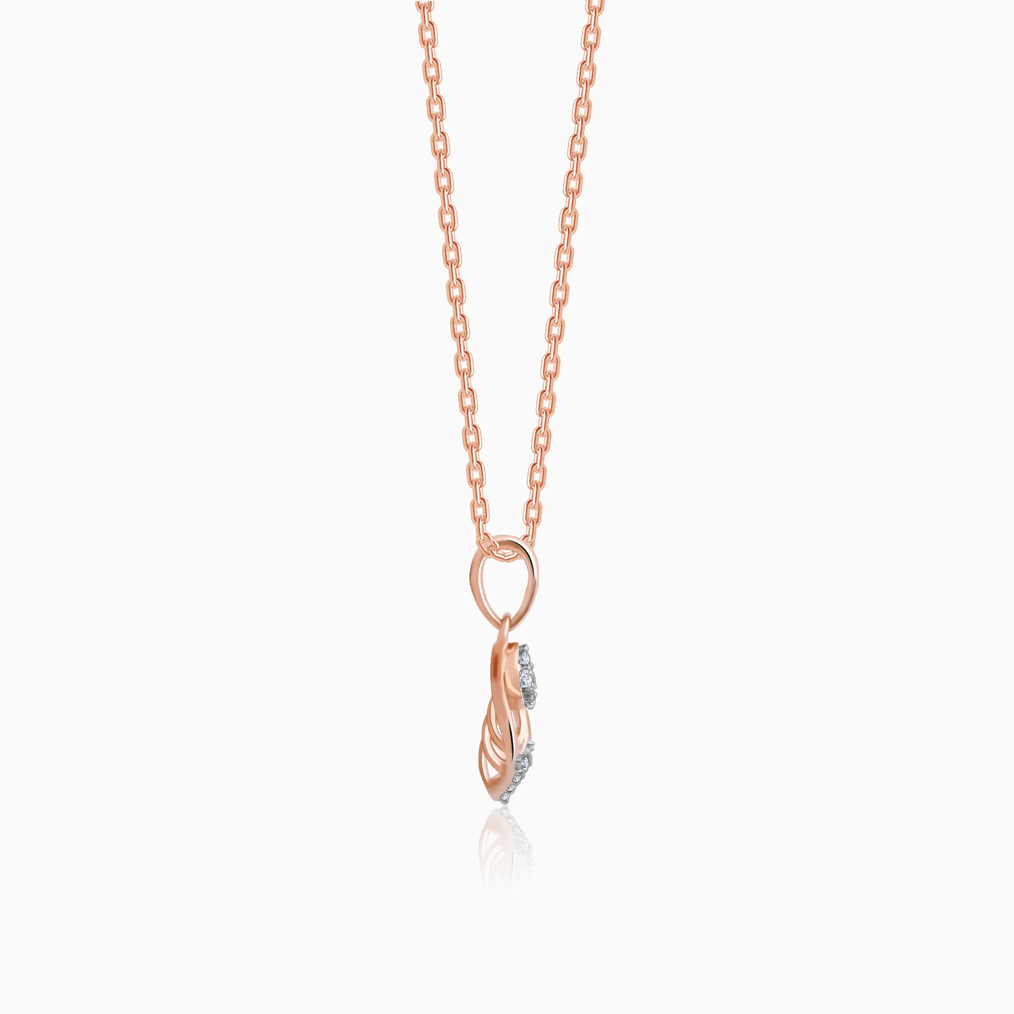 Rose Gold Cocoon Diamond Pendant - Image 5