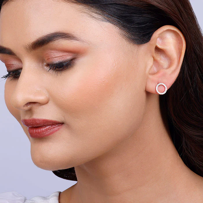 Rose Gold Connected for Life Earrings - Image 3