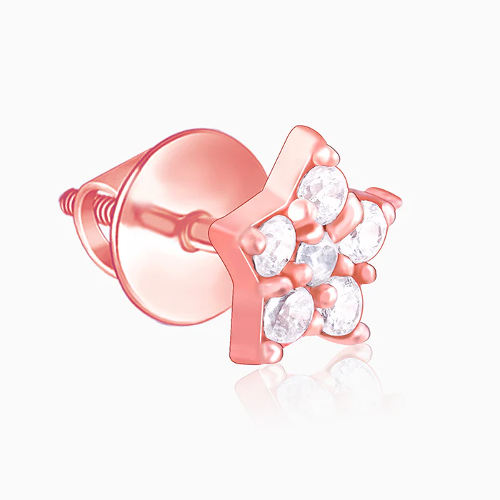Rose Gold Star Constellation Earrings - Image 4