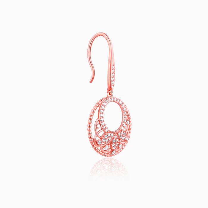 Rose Gold Crescent Affair Earrings - Image 4