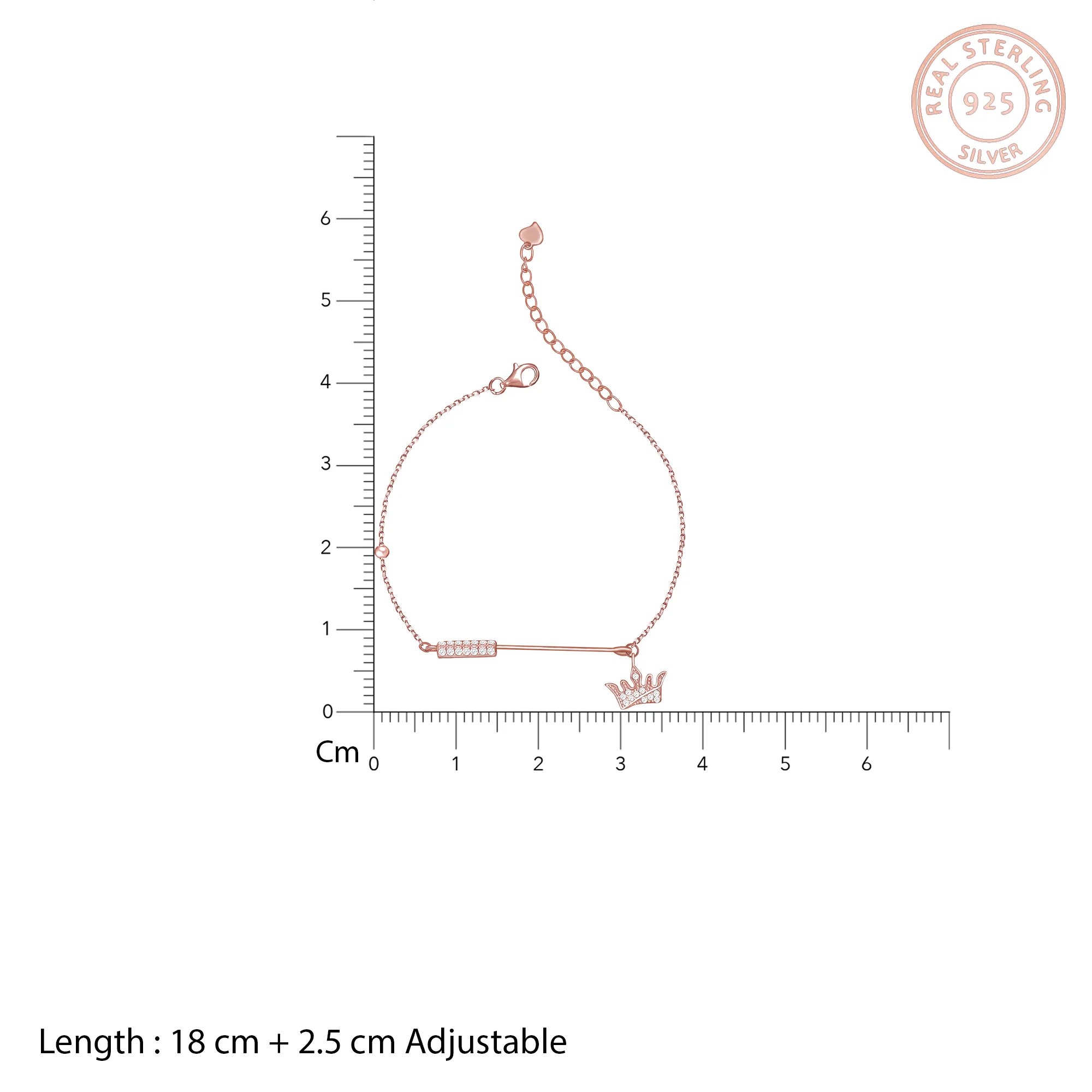 Rose Gold Crown Heart Duo - Image 7