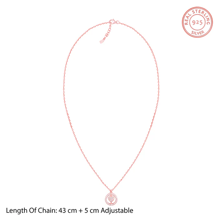 Rose Gold Custom Endless Love Pendant With  Link Chain - Image 8