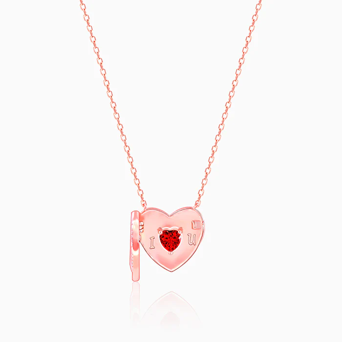 Rose Gold Custom I Love You Necklace - Image 2