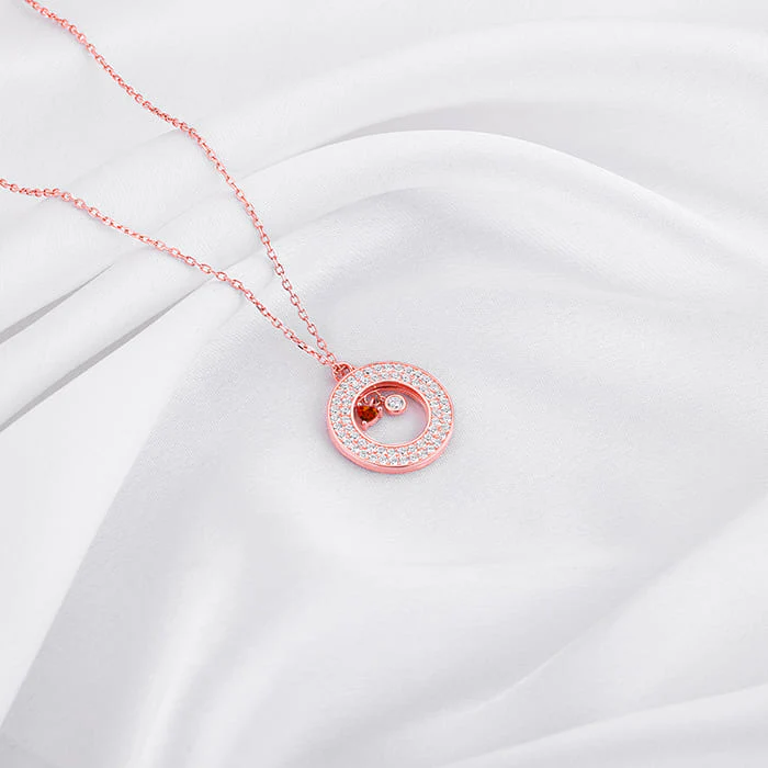 Rose Gold Custom Loving You Endlessly Pendant With Link Chain - Image 3